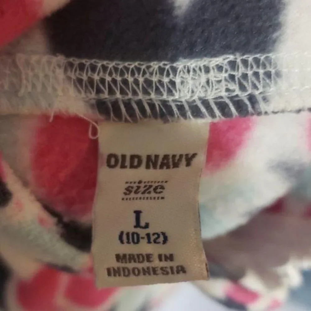 Old Navy Girl Hearts Zippered Fleece Vest‎ Jacket Large 10/12